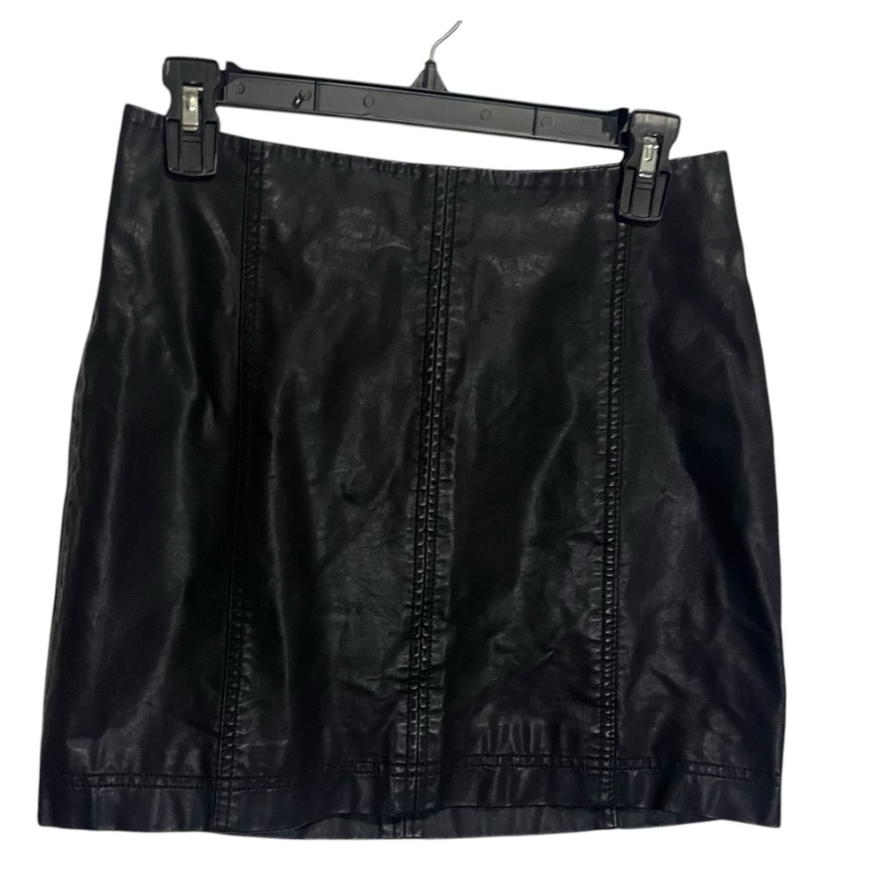 Free People Faux Leather Mini Skirt